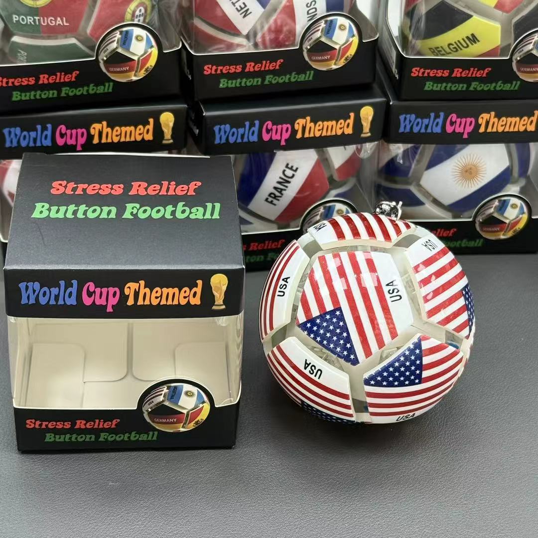 ⚽ Collectible Soccer Fidget Keychain — Press, Click & Carry Your Team Spirit