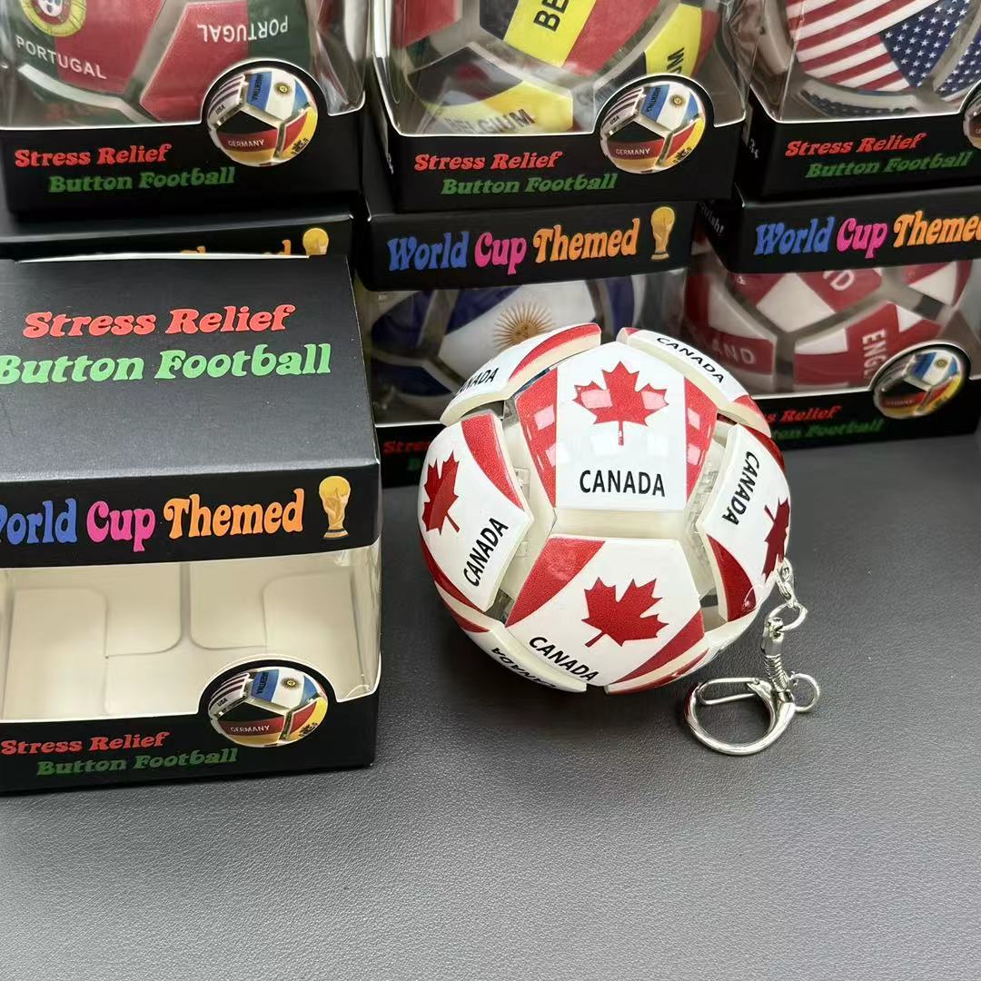 ⚽ Collectible Soccer Fidget Keychain — Press, Click & Carry Your Team Spirit