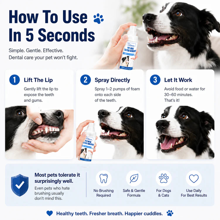 Pet Dental Tartar Care Spray for Dogs & Cats