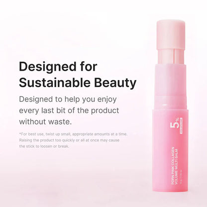🔥LAST DAY 70% OFF  Pink Collagen Volume Balm Stick with 5% Volufiline 💖