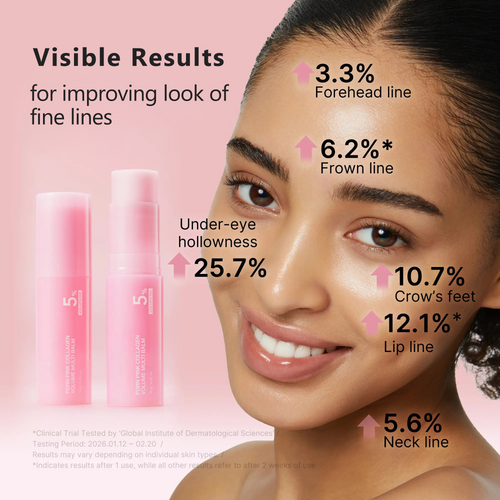 🔥LAST DAY 70% OFF  Pink Collagen Volume Balm Stick with 5% Volufiline 💖