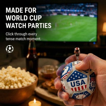 ⚽ Collectible Soccer Fidget Keychain — Press, Click & Carry Your Team Spirit