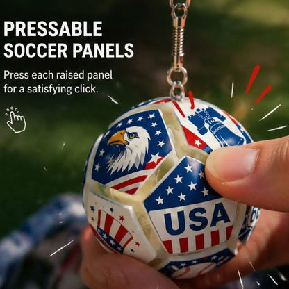 ⚽ Collectible Soccer Fidget Keychain — Press, Click & Carry Your Team Spirit