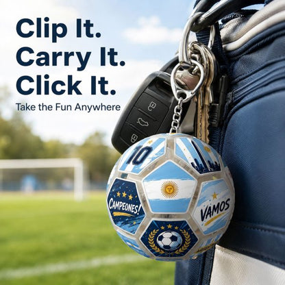 ⚽ Collectible Soccer Fidget Keychain — Press, Click & Carry Your Team Spirit